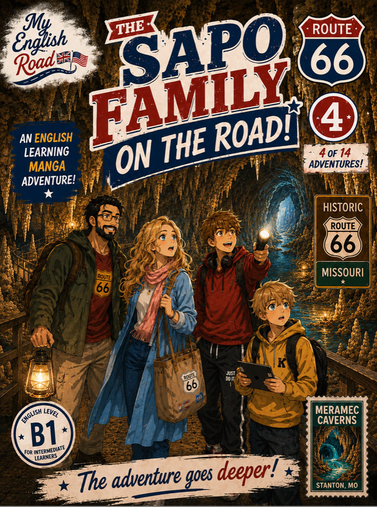 Copertina dell'episodio 4 — The Adventure Goes Deeper, Meramec Caverns (B1)